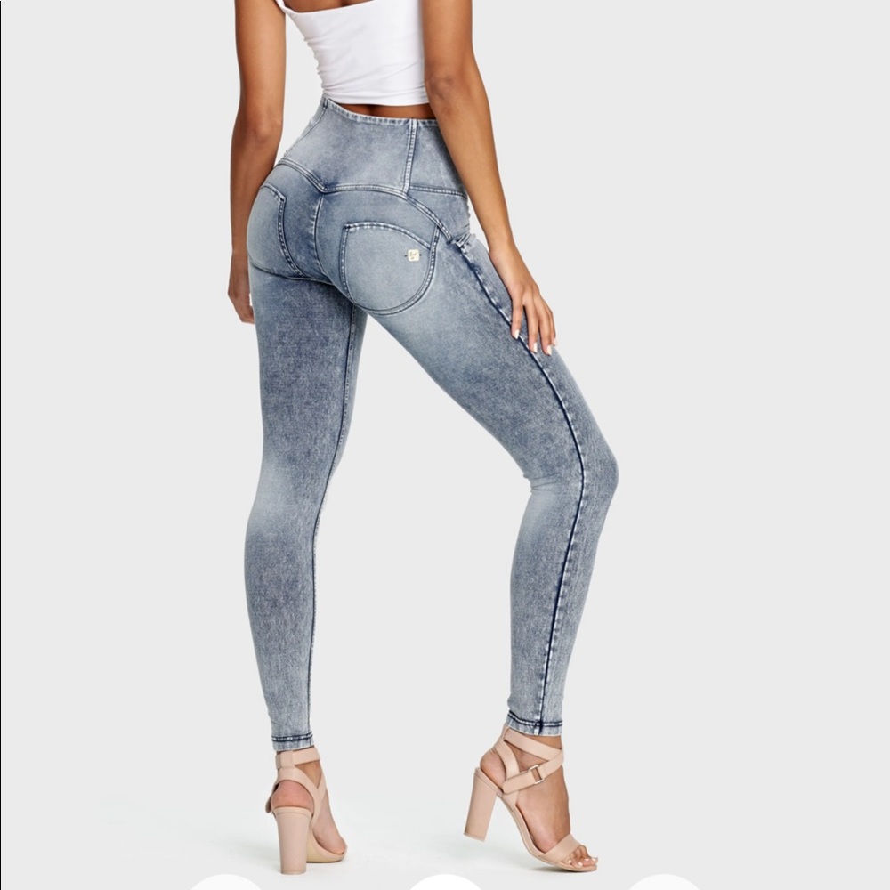 NWT WR.UP® Denim - 3 Button High Waisted - Full Length - Stonewash - Lg